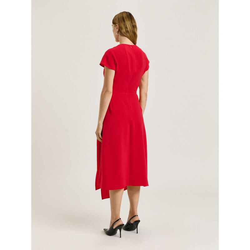 Veronika Maine Double Crepe Cap Sleeve Midi Dress image number 1